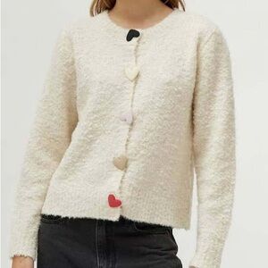 Compañia Fantastica Heart Button Cardigan